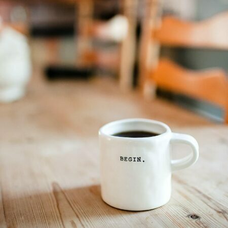 a white mug on a table