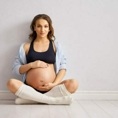 a woman sitting on the floor