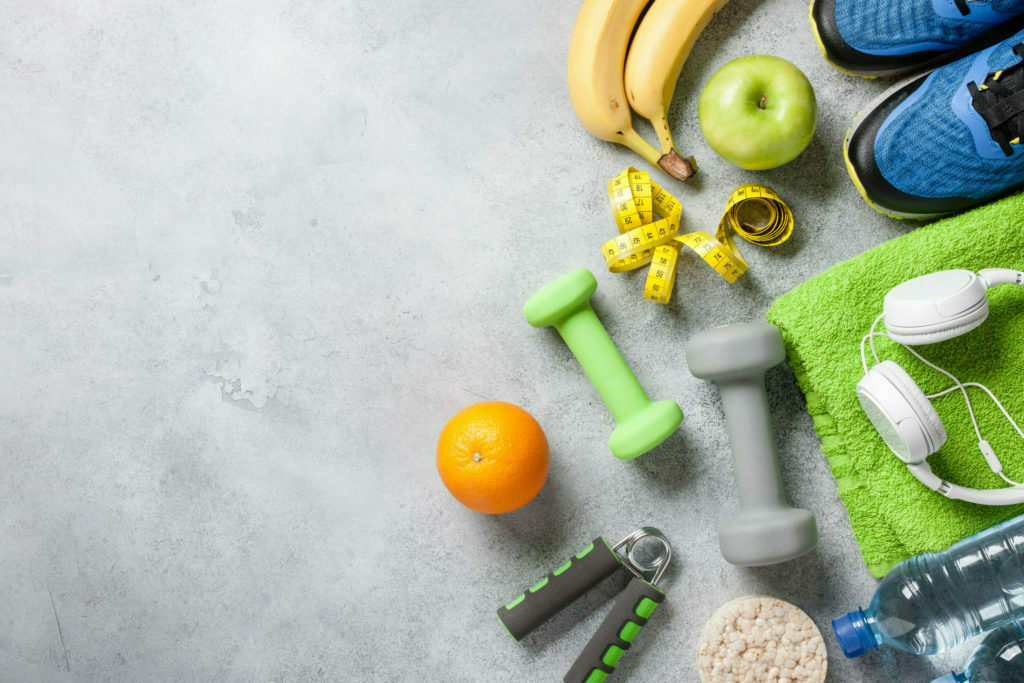 a group of objects on a counter