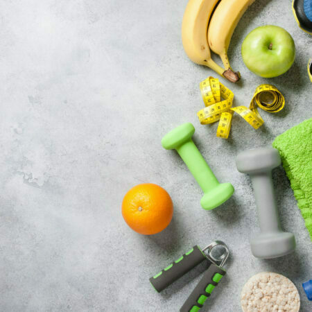 a group of objects on a counter